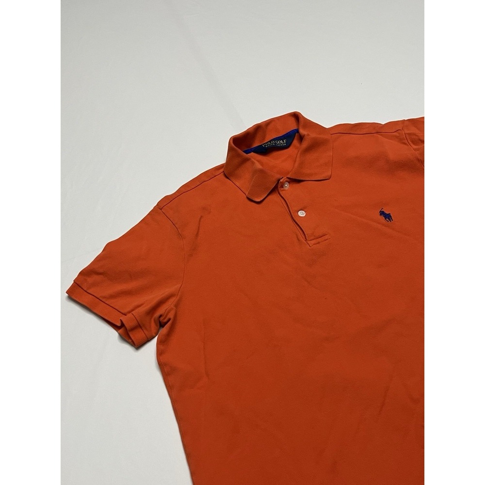 Men's Polo Golf Ralph Lauren Polo Short Sleeve Orange Cotton Shirt M
